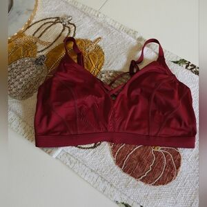 Prana 38D/L Deep Red Bikini Top